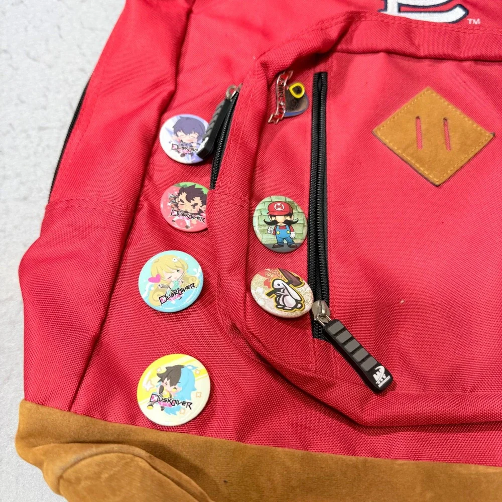 St. Louis Cardinals The Northwest Backpack – Red‎ MLB Bookbag w/ Anime Buttons